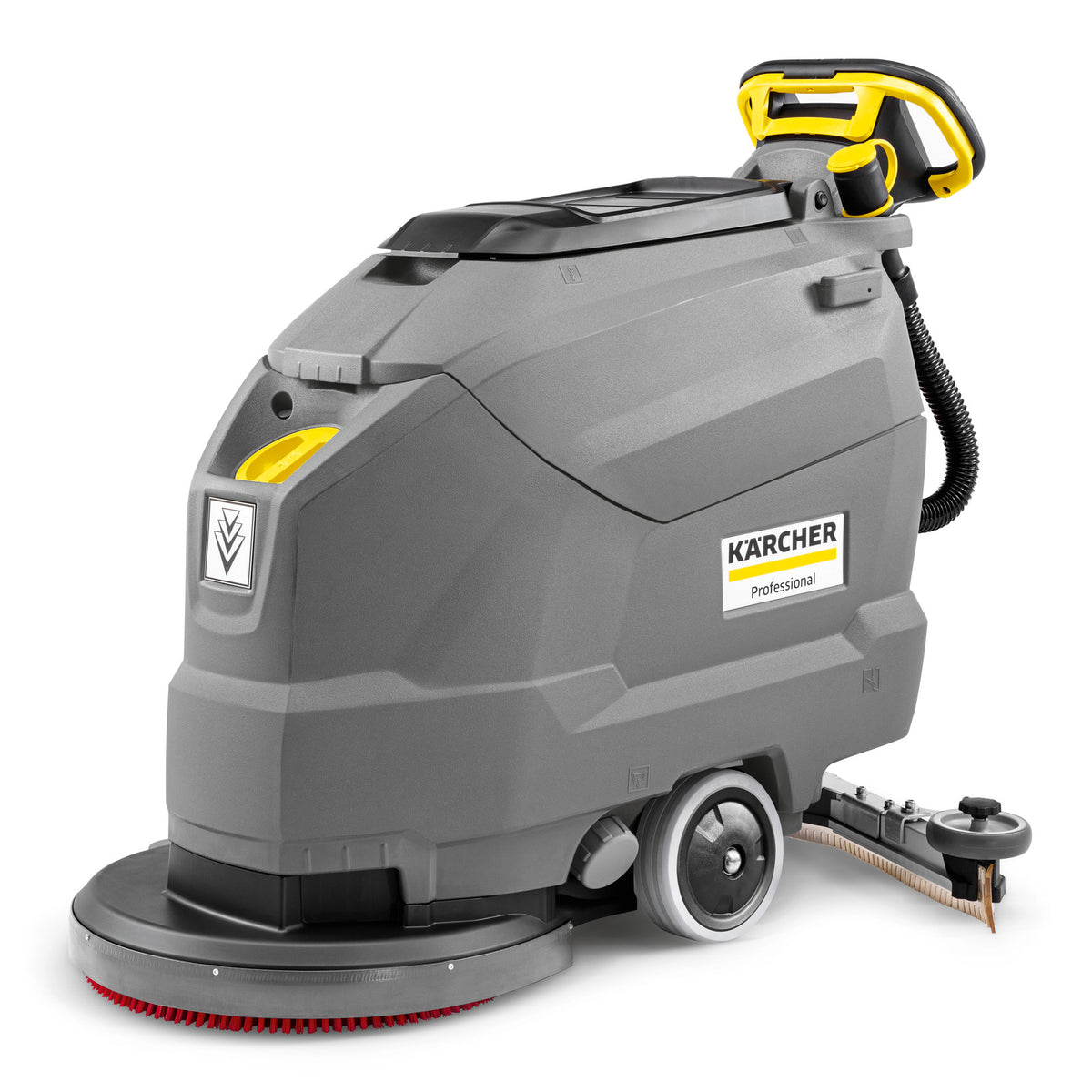 Vacuolavadora de empuje Kärcher BD 50/50 C Ep vista frontal con manillar ergonómico.